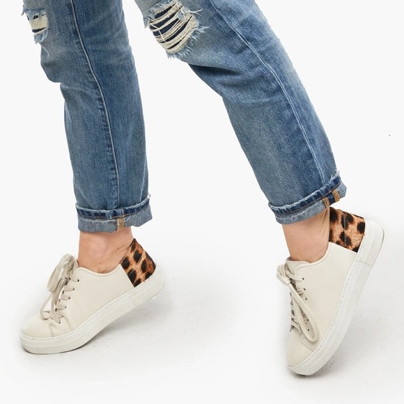 ABLE Emmy White and leopard calf hair sneaker - Picture 2 of 13